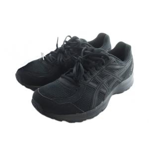 asics スニーカー タグ付き ランニングシューズ  靴 ロゴ 26.5cm 黒 ブラック TJG16L GY18