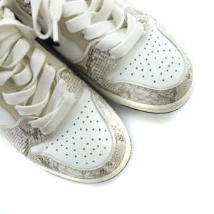 A BATHING APE BAPE STA スニーカー シューズ 靴 レザー 刺繍 ロゴ パイソン柄 レザー US6 24cm 白