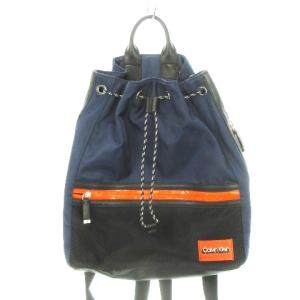 リュックサック デイパック 巾着型 ナイロン 紺 ネイビー /AH21 GY11