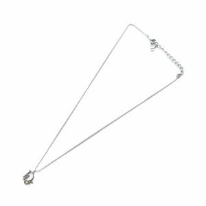 Christian Dior ネックレス アクセサリー ペンダント ロゴ シルバー色 GY11 /MQ OH