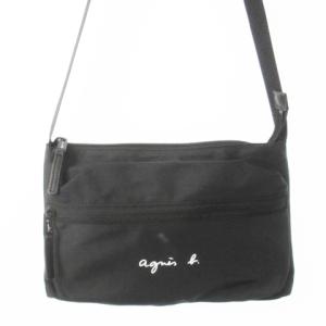 FRED ショルダーバッグ ナイロン ロゴプリント 黒 ブラック QAH16-03 /CK10 GY11