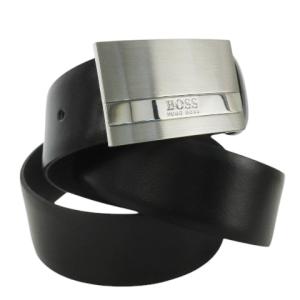 ベルト レザー 革 ロゴバックル 90-34 黒 ブラック /CK16 GY11