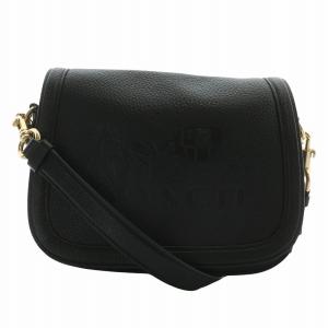 サドル バッグ ウィズ ホース アンド キャリッジ 型押し ブラック