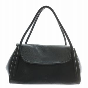 ハンドバッグ ロゴ型押し ブラック