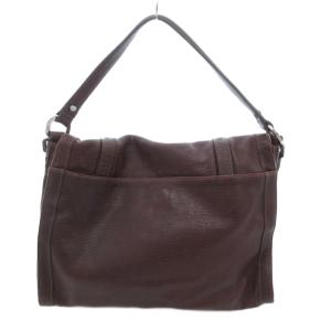 Longchamp ハンドバッグ ショルダー 2way リザード型押し レザー 革 茶 ブラウン /UO