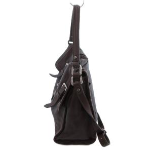 Longchamp ハンドバッグ ショルダー 2way リザード型押し レザー 革 茶 ブラウン /UO