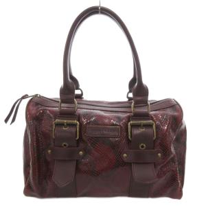 ケイト・モス・フォー  ハンドバッグ パイソン型押し レザー ボルドー /JS GY18