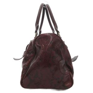Longchamp ケイト・モス・フォー  ハンドバッグ パイソン型押し レザー ボルドー /JS GY18