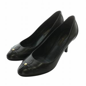 パンプス モノグラムフラワー 34 ブラック