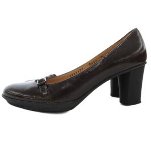 Salvatore Ferragamo パンプス シューズ ハイヒール ラウンドトゥ 4.5 22cm ダークブラウン /AE GY17