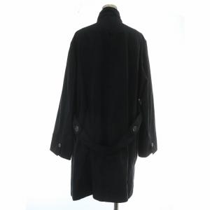 Leilian コート ジャケット アウター ミドル 背抜き ハイネック ジップアップ 大きいサイズ 15+ XXL 紺