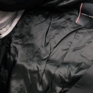 TOMMY HILFIGER テーラードジャケット 総裏地 シングル ウール ゴールドボタン 48 M 紺 ネイビー /CK5 GY17