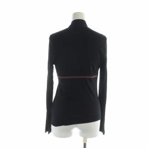 GUCCI カットソー 長袖 Vネック ロゴ シェリーライン XS 黒 ブラック GY17 /MQ