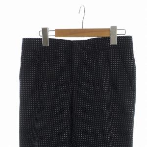 GUCCI パンツ スラックス ドット柄 水玉柄 モヘア混 36 XS 紺 ネイビー GY17 /MQ