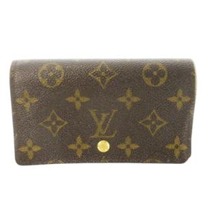 M61730 モノグラム ポルト モネ ビエ トレゾール 二つ折り 財布 小銭入れ L字ファスナー 茶