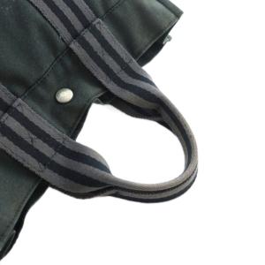 HERMES フールトゥ PM ハンドバッグ トートバッグ キャンバス ロゴ 黒 ブラック GY11 /MQ OH