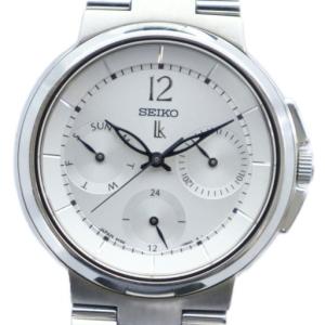 LUKIA ルキア 腕時計 ウォッチ クォーツ クロノグラフ ラウンド シルバーカラー 銀色 ロゴ 5Y89-0B70