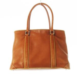 COACH トートバッグ レザー 革 パイピング ワンポイント 茶 ブラウン 7585 /CK2 GY18