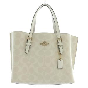 モリー トート 25 ハンドバッグ ショルダー 2WAY PVC レザー シグネチャー 総柄 ロゴ ゴールド金具