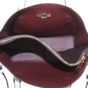 COACH モリー トート 25 ハンドバッグ ショルダー 2WAY PVC レザー シグネチャー 総柄 ロゴ ゴールド金具