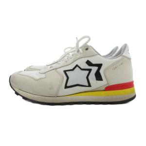 ローカット スニーカー ビブラムソール メッシュ スエード 42 白 ホワイト アイボリー 1041-145