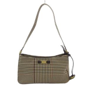 ハンドバッグ ワンハンドル ロゴ 千鳥格子柄 茶 ブラウン /AE GY18