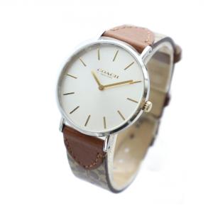 COACH タグ付き 腕時計 ウォッチ クォーツ ロゴ シグネチャーベルト シルバー色 CA.120.7.14.1601