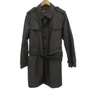 美品 トレンチコート ジャケット ウール ロング XL 茶 ブラウン GY18