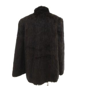 SAGA MINK 銀サガ ファーコート 毛皮 ミンクファー ショート丈 15 ダークブラウン /AE GY18