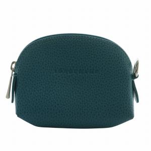 小銭入れ コインケース 小物入れ レザー ロゴ 型押し 青 ブルー /XZ GY18