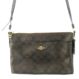 ショルダーバッグ PVC レザー 革 シグネチャー ロゴ 茶 ブラウン F58316 /CK19 GY18