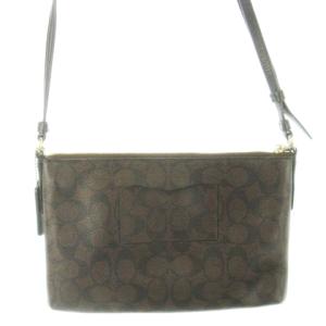 COACH ショルダーバッグ PVC レザー 革 シグネチャー ロゴ 茶 ブラウン F58316 /CK19 GY18