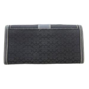COACH 長財布 ウォレット 二つ折り シグネチャー バックル 黒 ブラック /AE GY18