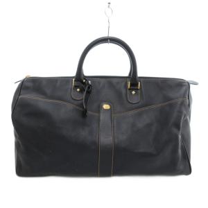 ボストンバッグ トラベル 旅行鞄 レザー 革  黒 ブラック /UO GY18