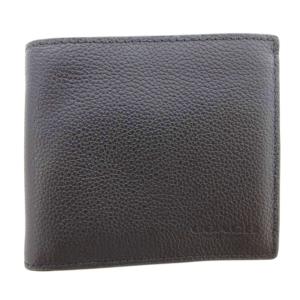 美品 二つ折り財布 ウォレット ロゴ レザー 黒 ブラック /AE GY18