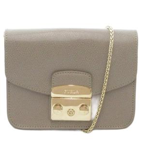 メトロポリス ショルダーバッグ レザー ロゴ グレージュ /AE GY18