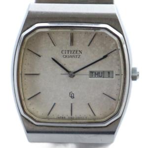 腕時計 ウォッチ シルバーカラー 銀色 クォーツ カレンダー付き スクエア ロゴ 4-711653Y /MQ