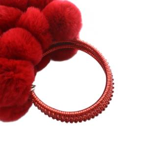 ANTEPRIMA ハンドバッグ ミニトート ロゴ ラビットファー ポーチ付き 赤 レッド GY17 /MQ