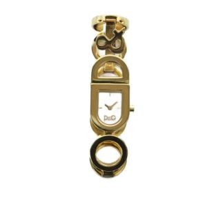 D&G TIME 腕時計 ウォッチ クォーツ ロゴ 白文字盤 ゴールド色 GY17 /MQ