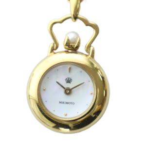 JAL限定 ペンダントウォッチ ネックレス ロゴ シェル盤面 ゴールド色 NNS-8016PF GY11