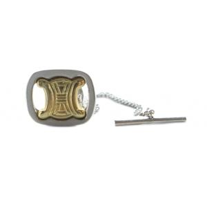 CELINE タイタック タイピン アクセサリー マカダム ロゴ ゴールド色 シルバー色 GY11 /MQ OH