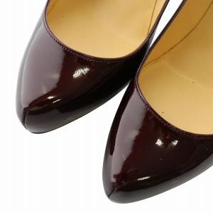 Christian Louboutin パンプス エナメル ポインテッドトゥ ハイヒール 36 23cm ボルドー /XZ GY17