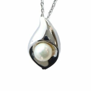 ネックレス アクセサリー ペンダント しずく型 パール 真珠 7mm シルバー色 GY11 /MQ