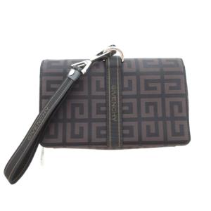 セカンドバッグ ロゴ ダークブラウン /AE GY11