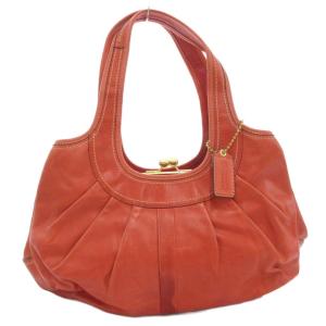 トートバッグ がま口 レザー オレンジ /AE GY18