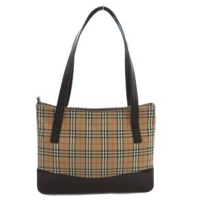 BURBERRY トートバッグ ノバチェック シャドーホース ロゴチャーム ベージュ ブラウン