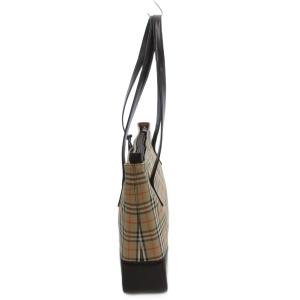 BURBERRY トートバッグ ノバチェック シャドーホース ロゴチャーム ベージュ ブラウン