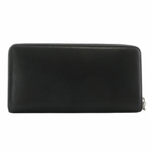 DIESEL 長財布 レザー ラウンドファスナー ロゴプレート 黒 ブラック /XZ GY18
