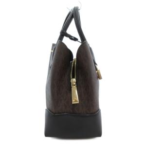MICHAEL KORS 美品 ハンドバッグ 総柄 ロゴ レザー ダークブラウン /AE GY18