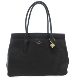 トートバッグ ロゴ レザー 黒 ブラック /AE GY18